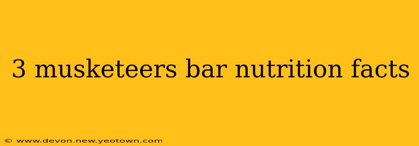 3 musketeers bar nutrition facts