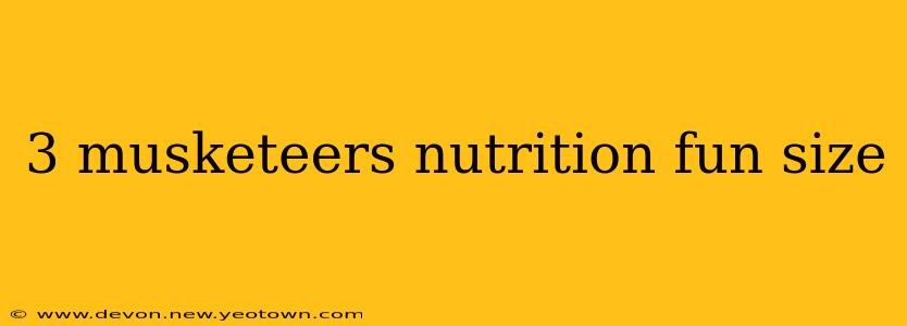 3 musketeers nutrition fun size