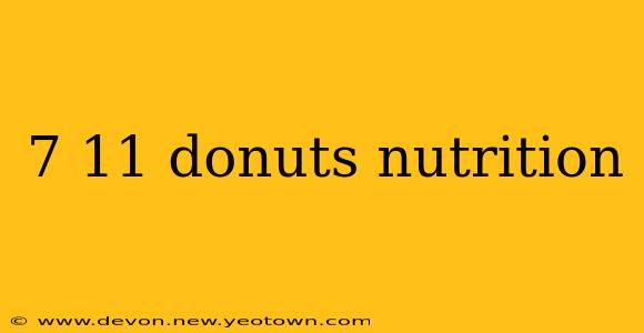 7 11 donuts nutrition