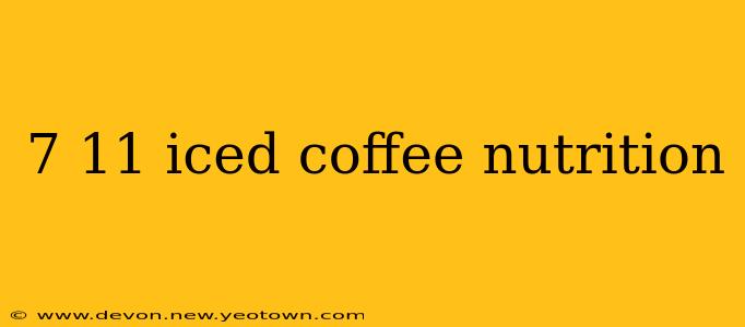 7 11 iced coffee nutrition