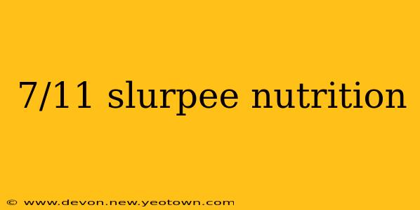 7/11 slurpee nutrition