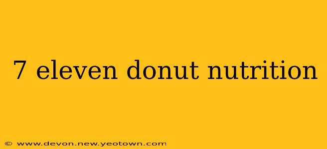 7 eleven donut nutrition