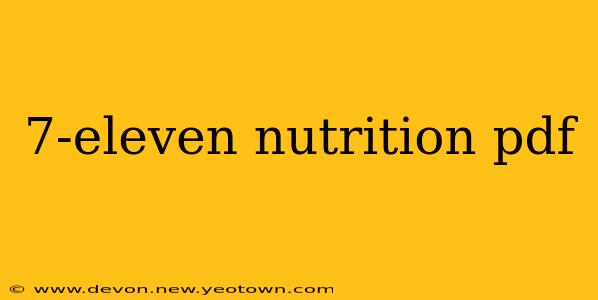 7-eleven nutrition pdf