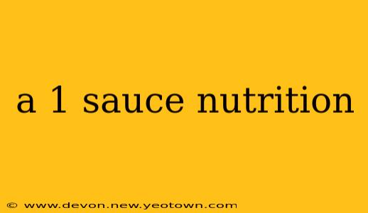 a 1 sauce nutrition