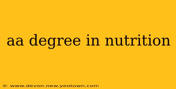 aa degree in nutrition