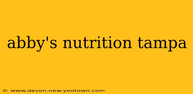 abby's nutrition tampa