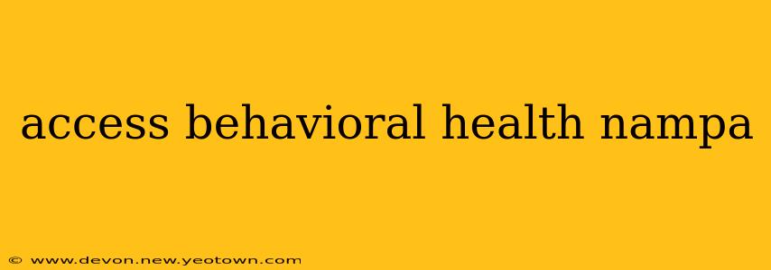 access behavioral health nampa