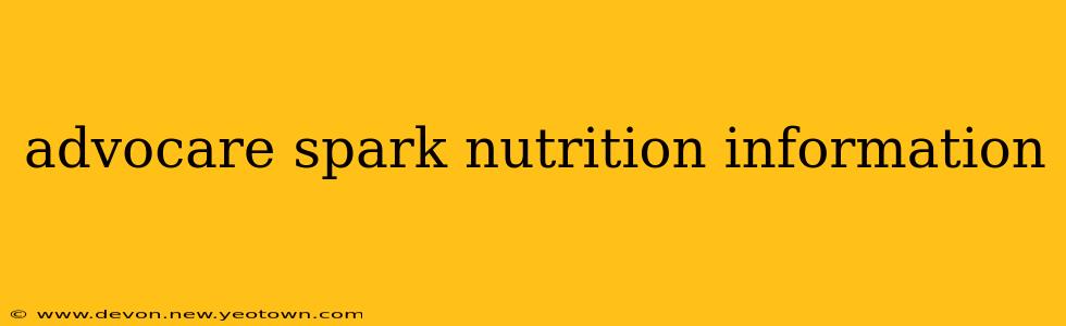 advocare spark nutrition information
