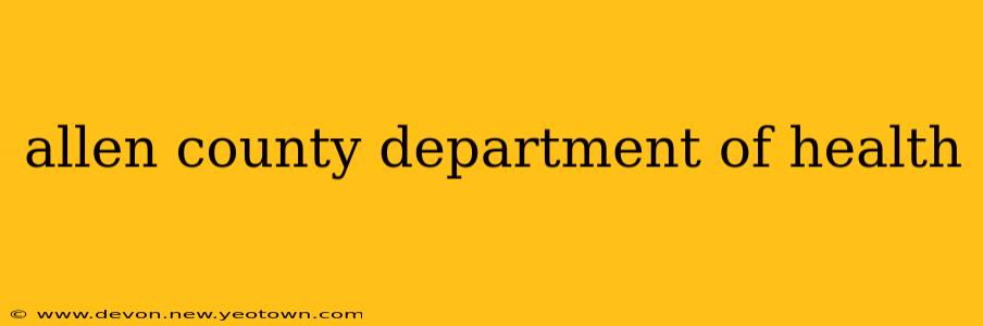 allen county department of health