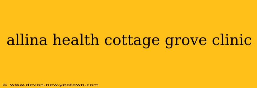 allina health cottage grove clinic