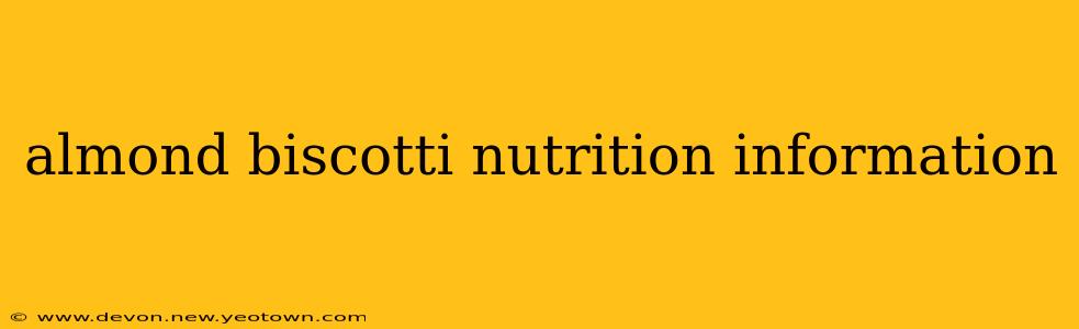 almond biscotti nutrition information