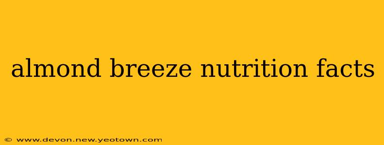 almond breeze nutrition facts