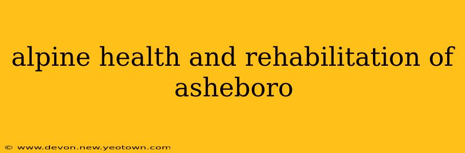 alpine health and rehabilitation of asheboro
