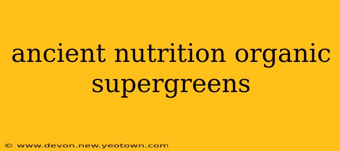 ancient nutrition organic supergreens