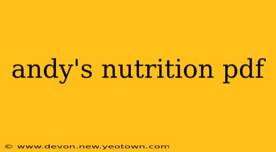 andy's nutrition pdf