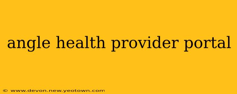 angle health provider portal