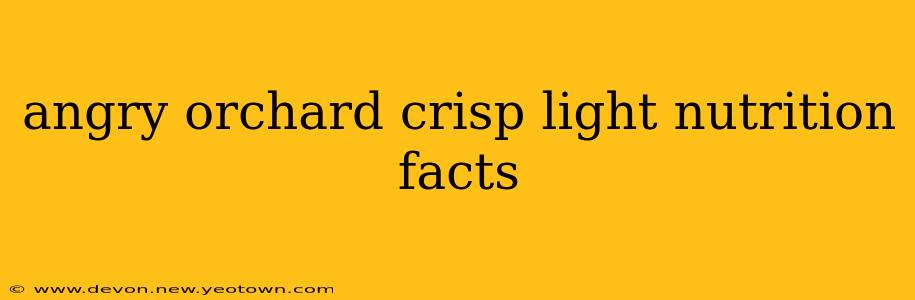 angry orchard crisp light nutrition facts