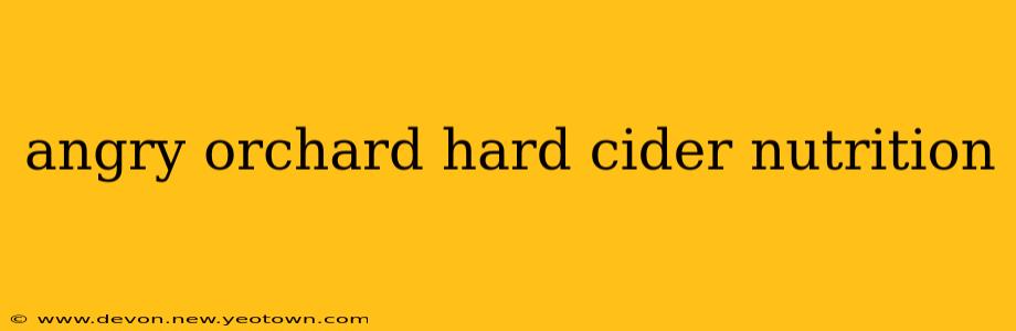 angry orchard hard cider nutrition