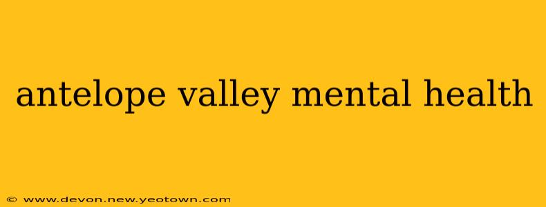 antelope valley mental health