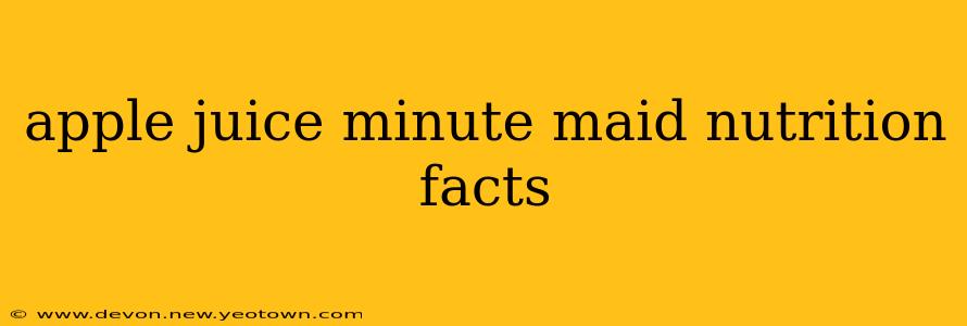 apple juice minute maid nutrition facts