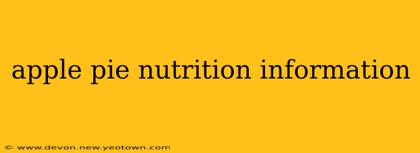 apple pie nutrition information