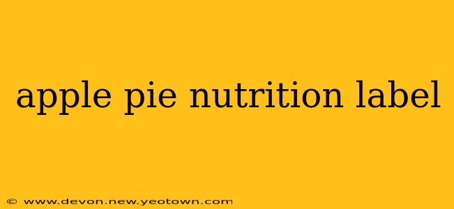 apple pie nutrition label