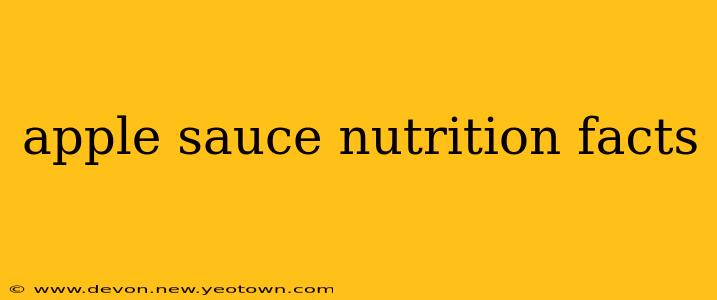 apple sauce nutrition facts