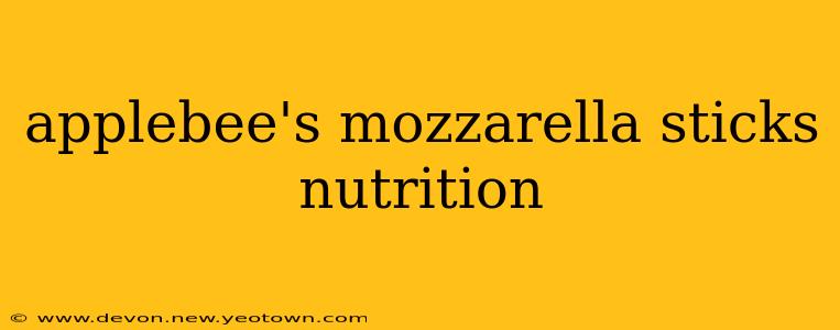 applebee's mozzarella sticks nutrition