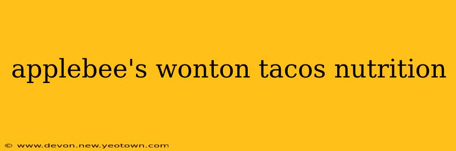applebee's wonton tacos nutrition