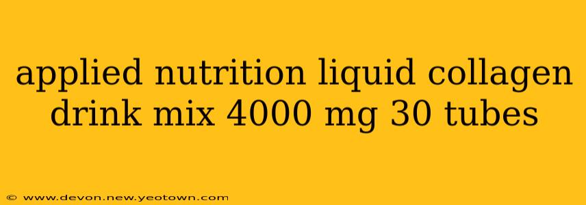 applied nutrition liquid collagen drink mix 4000 mg 30 tubes