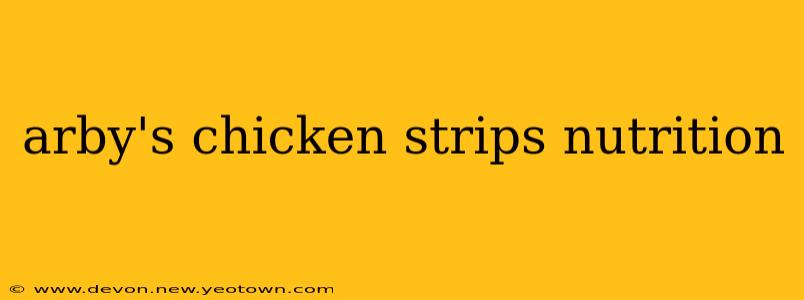 arby's chicken strips nutrition