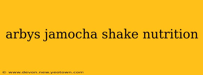 arbys jamocha shake nutrition