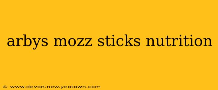 arbys mozz sticks nutrition