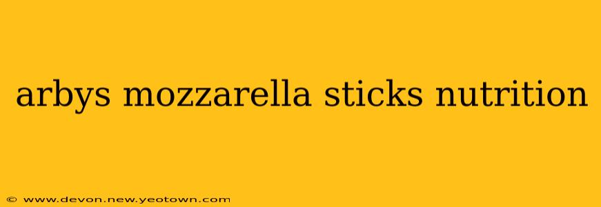 arbys mozzarella sticks nutrition