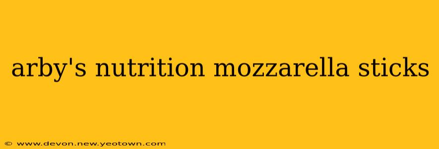 arby's nutrition mozzarella sticks