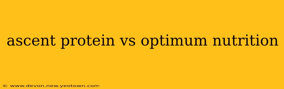 ascent protein vs optimum nutrition