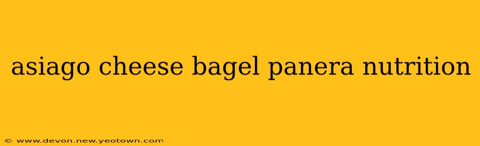 asiago cheese bagel panera nutrition