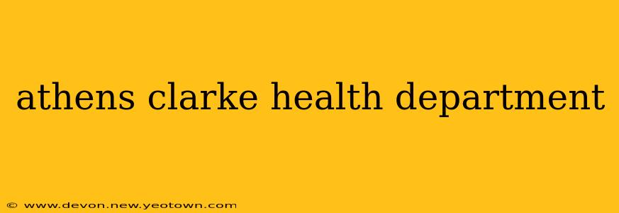 athens clarke health department