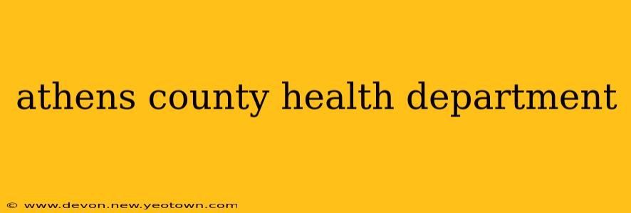 athens county health department
