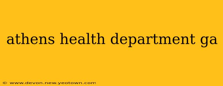 athens health department ga