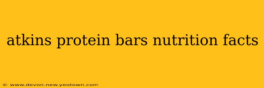 atkins protein bars nutrition facts