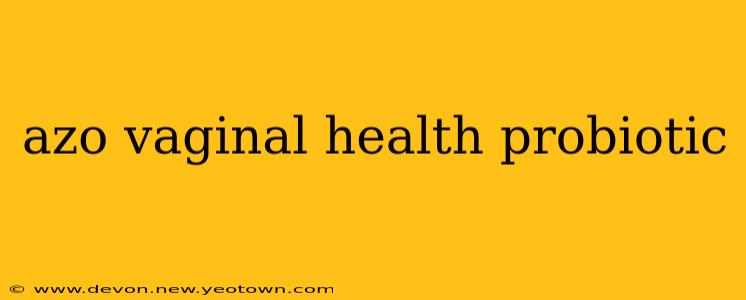 azo vaginal health probiotic