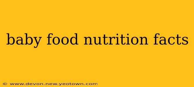 baby food nutrition facts