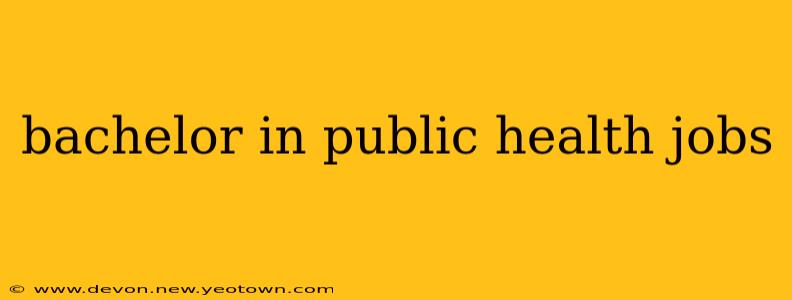 bachelor in public health jobs