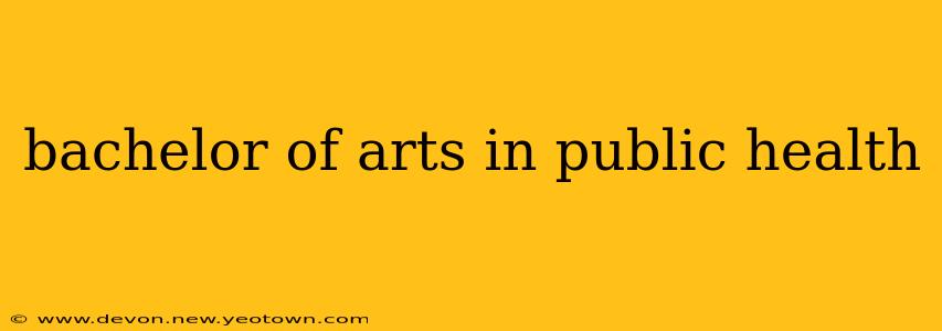 bachelor of arts in public health