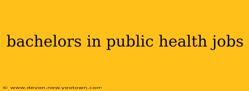 bachelors in public health jobs