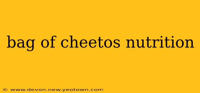 bag of cheetos nutrition