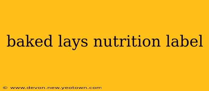 baked lays nutrition label