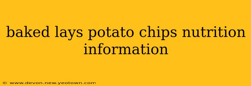 baked lays potato chips nutrition information