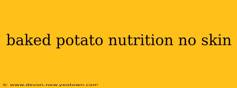 baked potato nutrition no skin